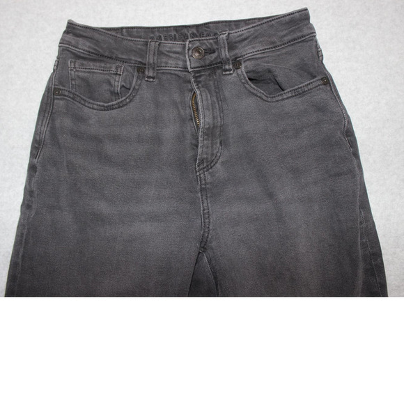 American Eagle Womens Black Denim Stretch‎ Jeans Size 2 Regular - Picture 2 of 7